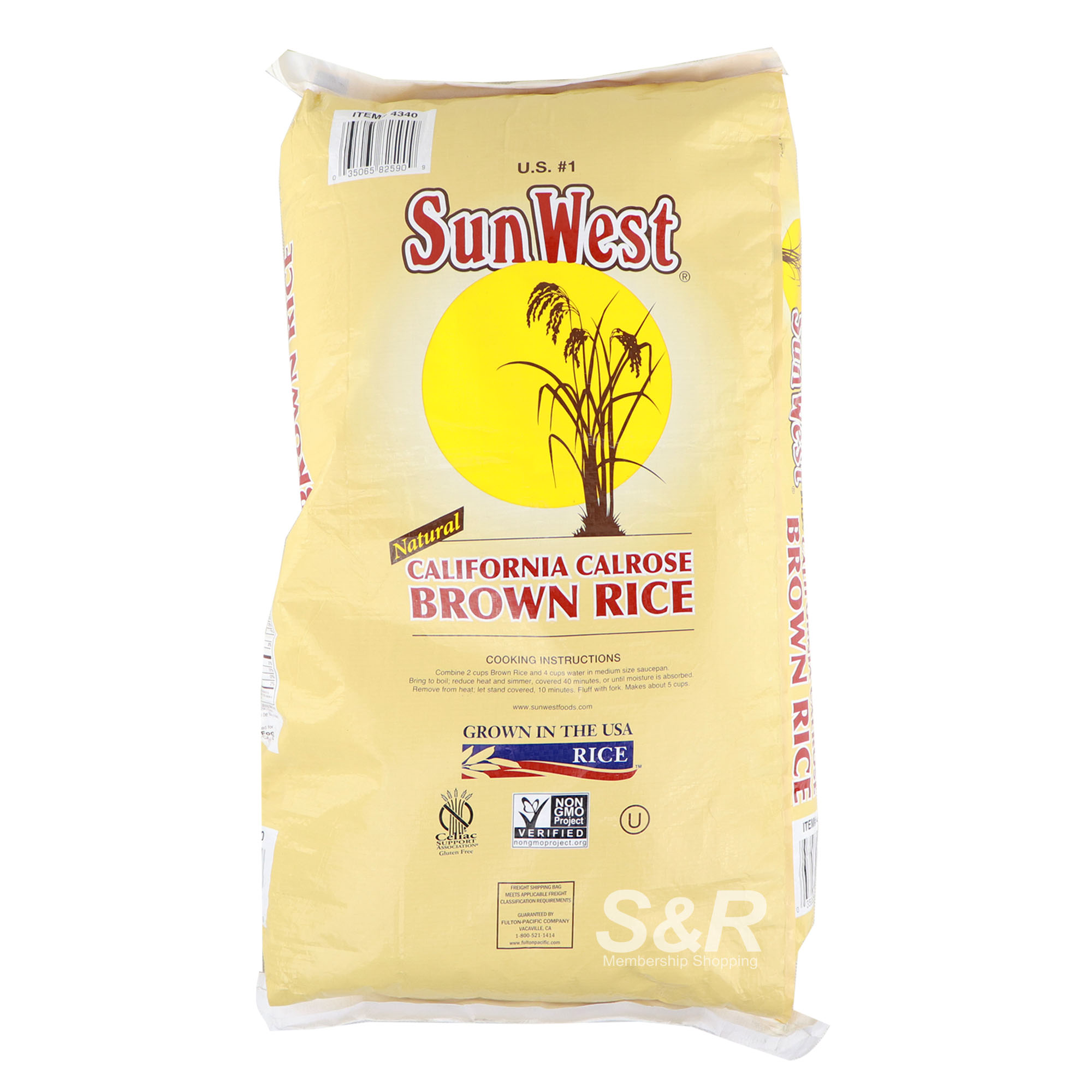 Sunwest Natural California Calrose Brown Rice 10kg
